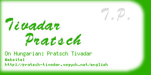 tivadar pratsch business card